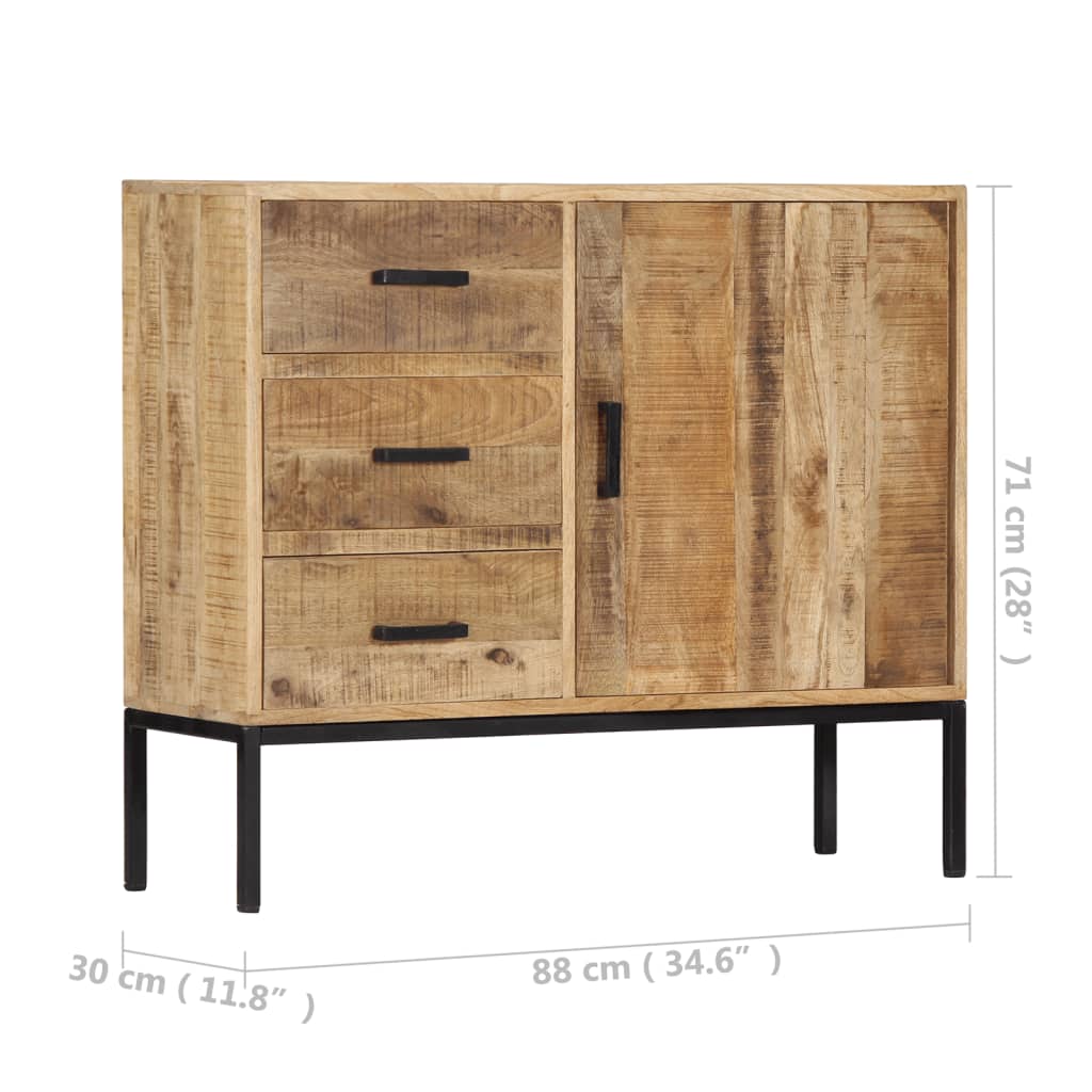 vidaXL Dressoir 88x30x71 cm massief mangohout - Aashly