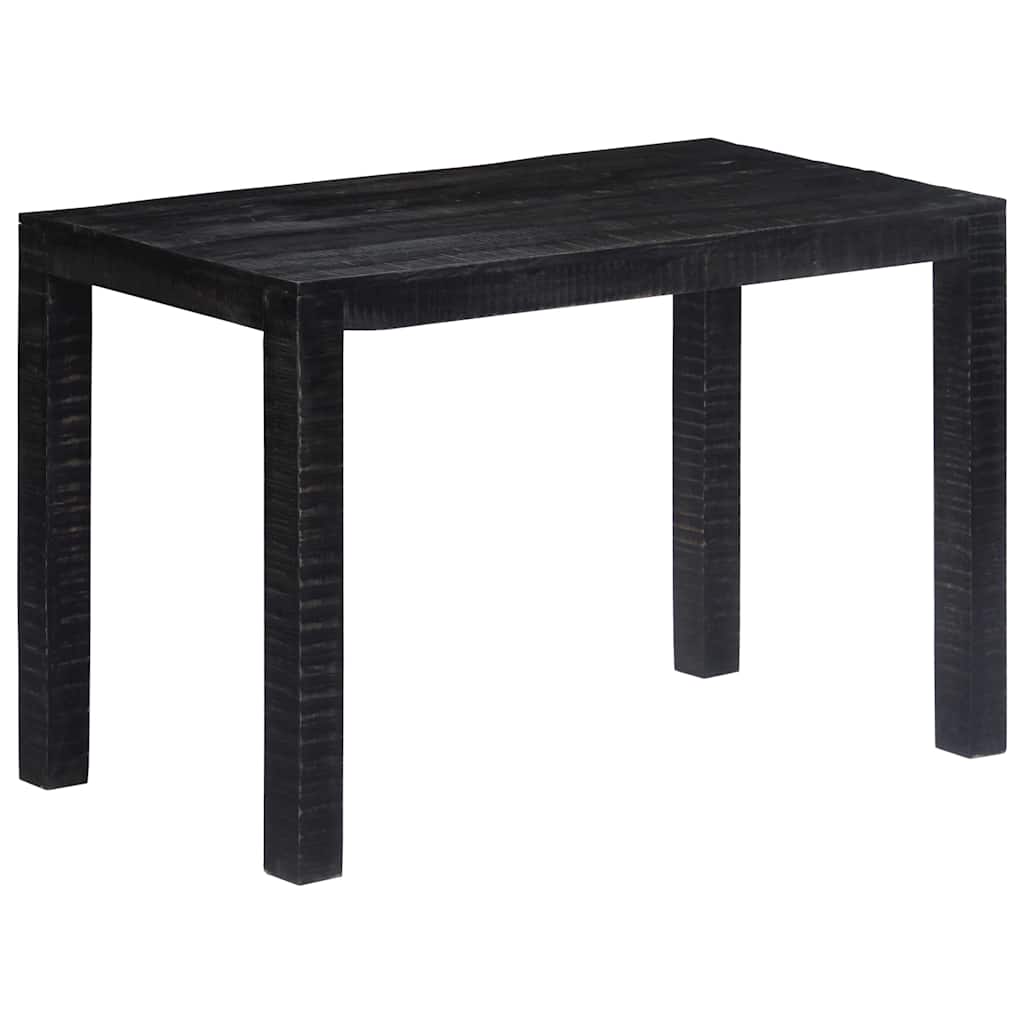 vidaXL Eettafel 140x80x76 cm massief mangohout zwart