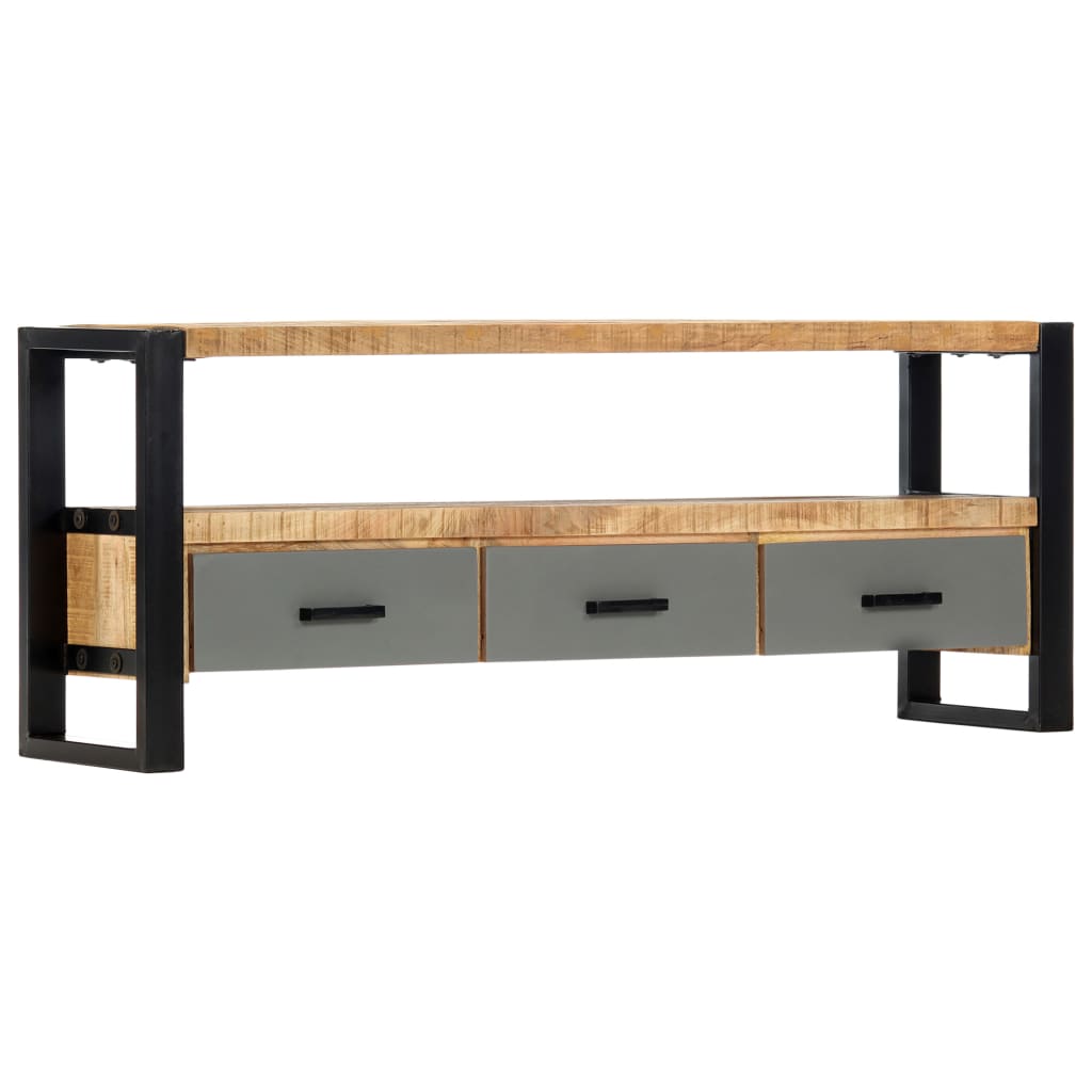 vidaXL Tv-meubel 130x30x50 cm massief mangohout