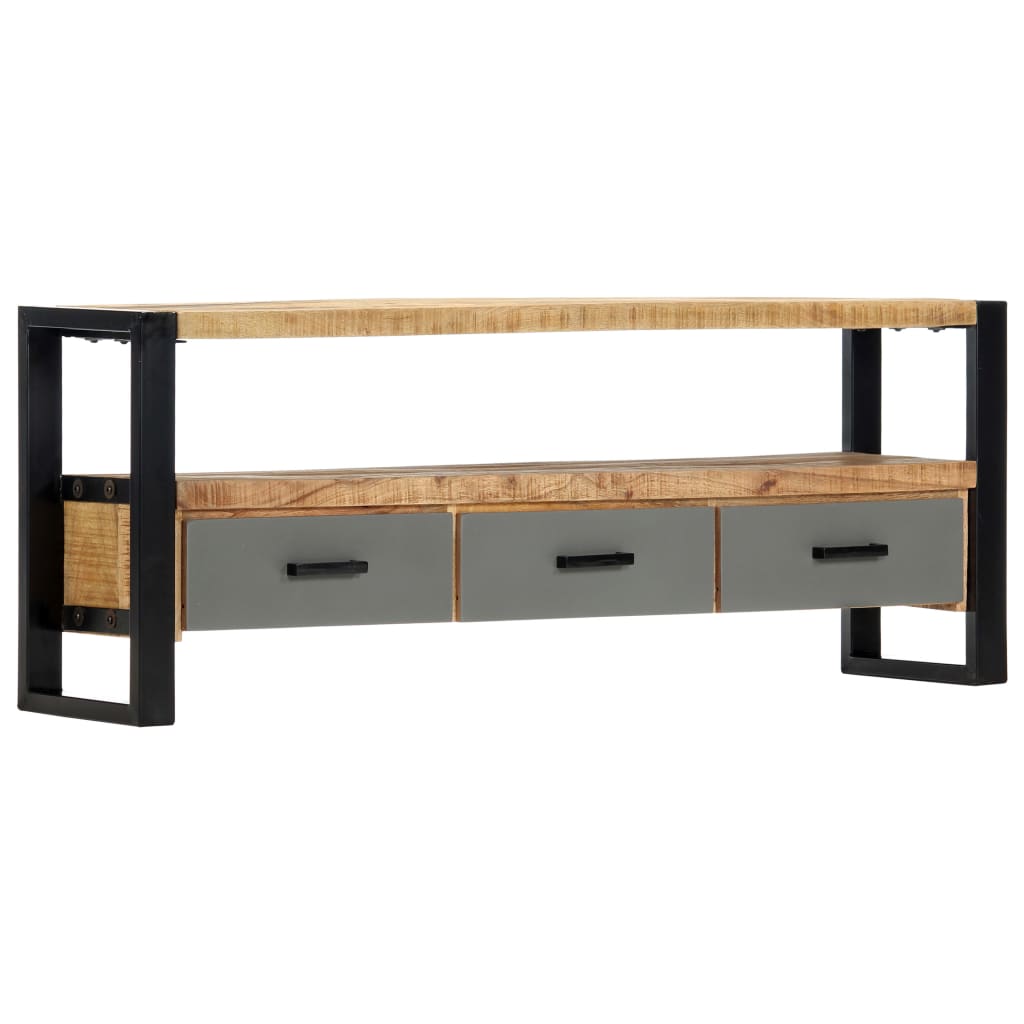 vidaXL Tv-meubel 130x30x50 cm massief mangohout