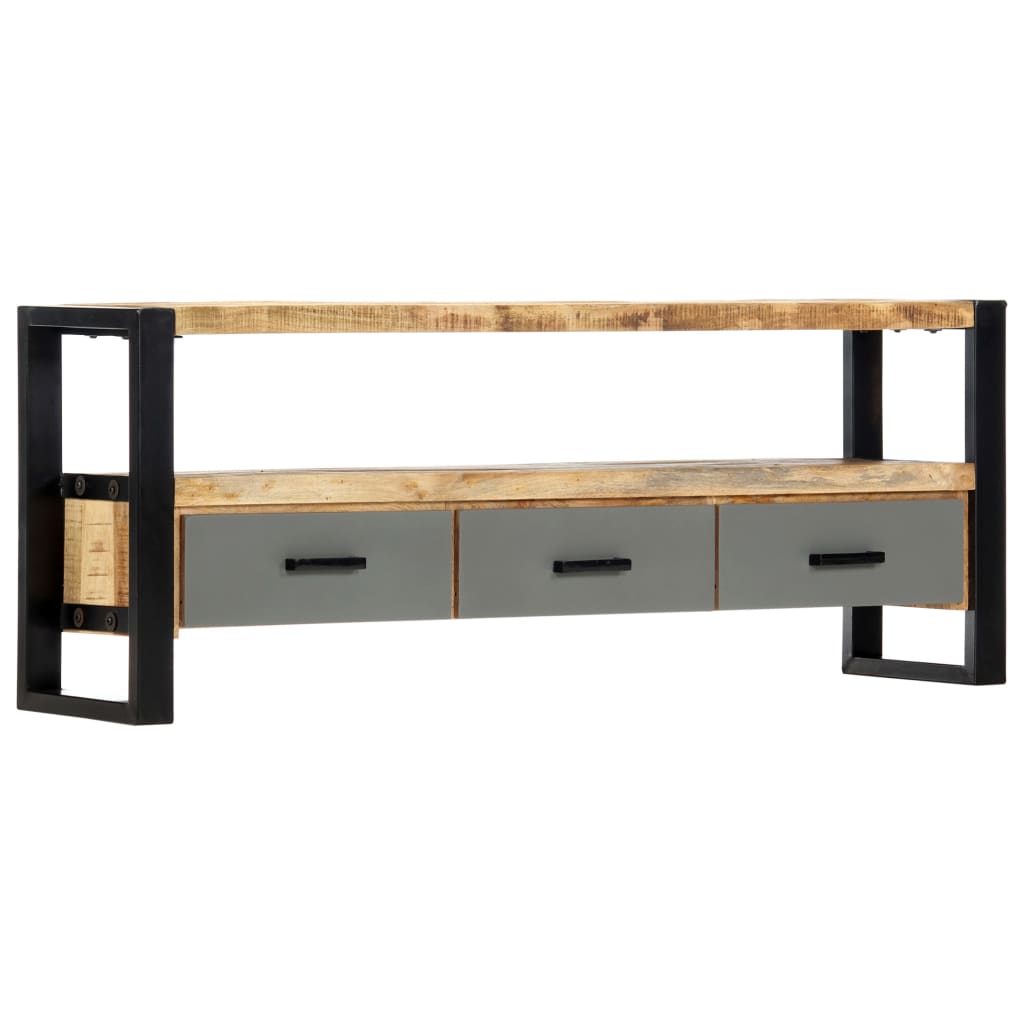 vidaXL Tv-meubel 130x30x50 cm massief mangohout