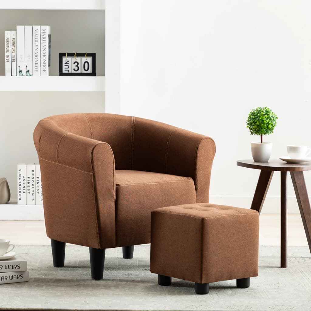 vidaXL Fauteuil stof wijnrood