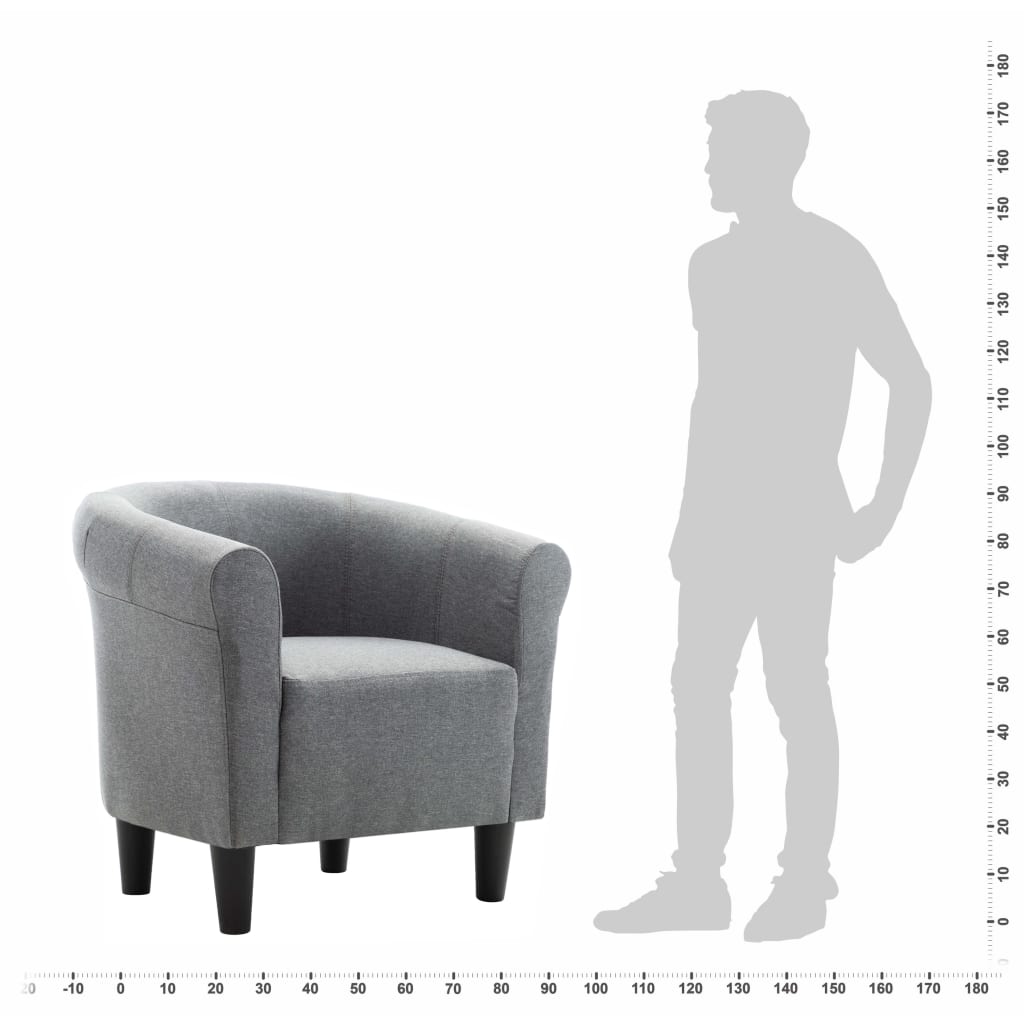 vidaXL Fauteuil stof wijnrood