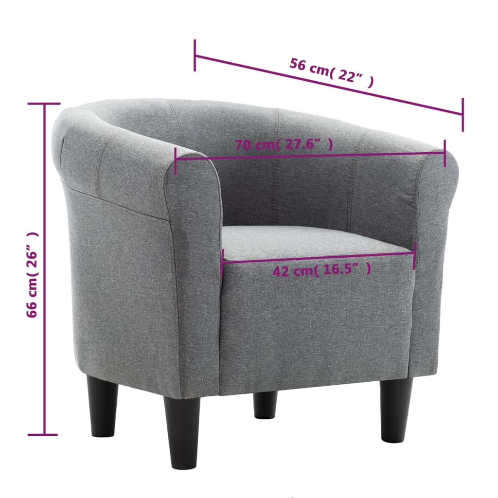 vidaXL Fauteuil stof wijnrood