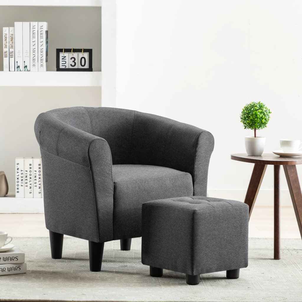 vidaXL Fauteuil stof wijnrood