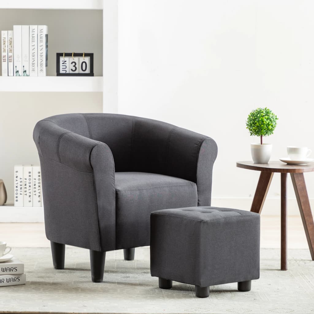 vidaXL Fauteuil stof wijnrood