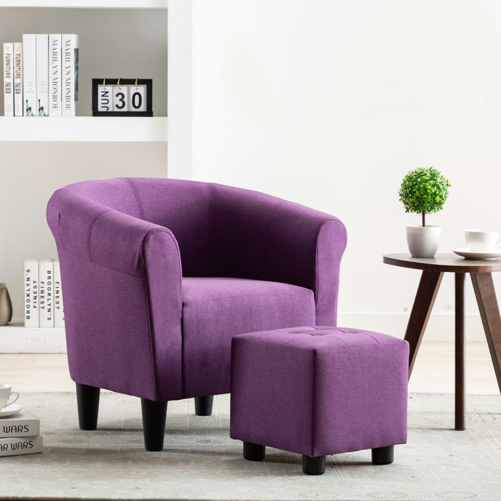vidaXL Fauteuil stof wijnrood