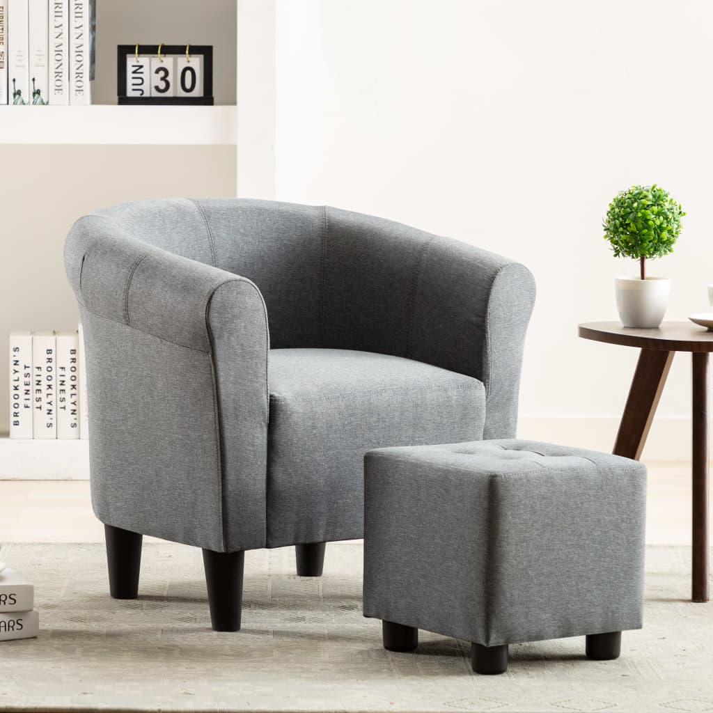 vidaXL Fauteuil stof wijnrood