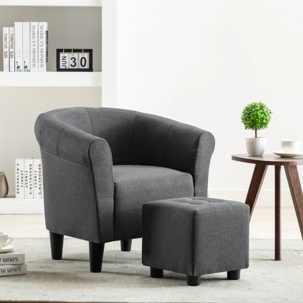 vidaXL Fauteuil stof wijnrood