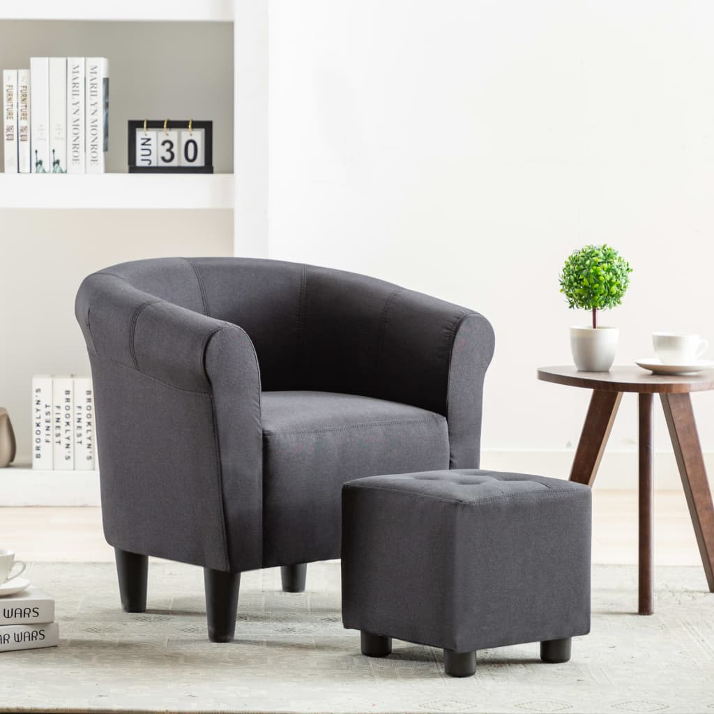 vidaXL Fauteuil stof wijnrood