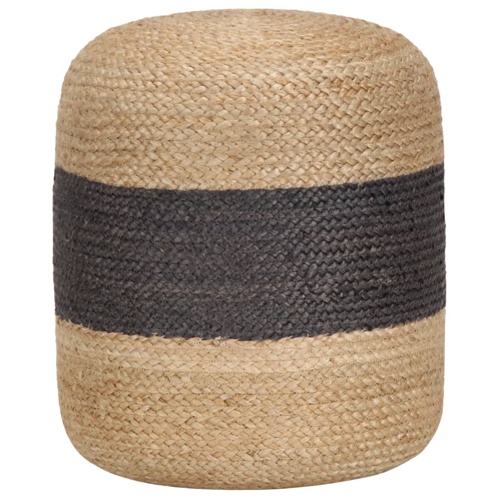 vidaXL Poef handgemaakt 40x45 cm jute olijfgroen - Aashly