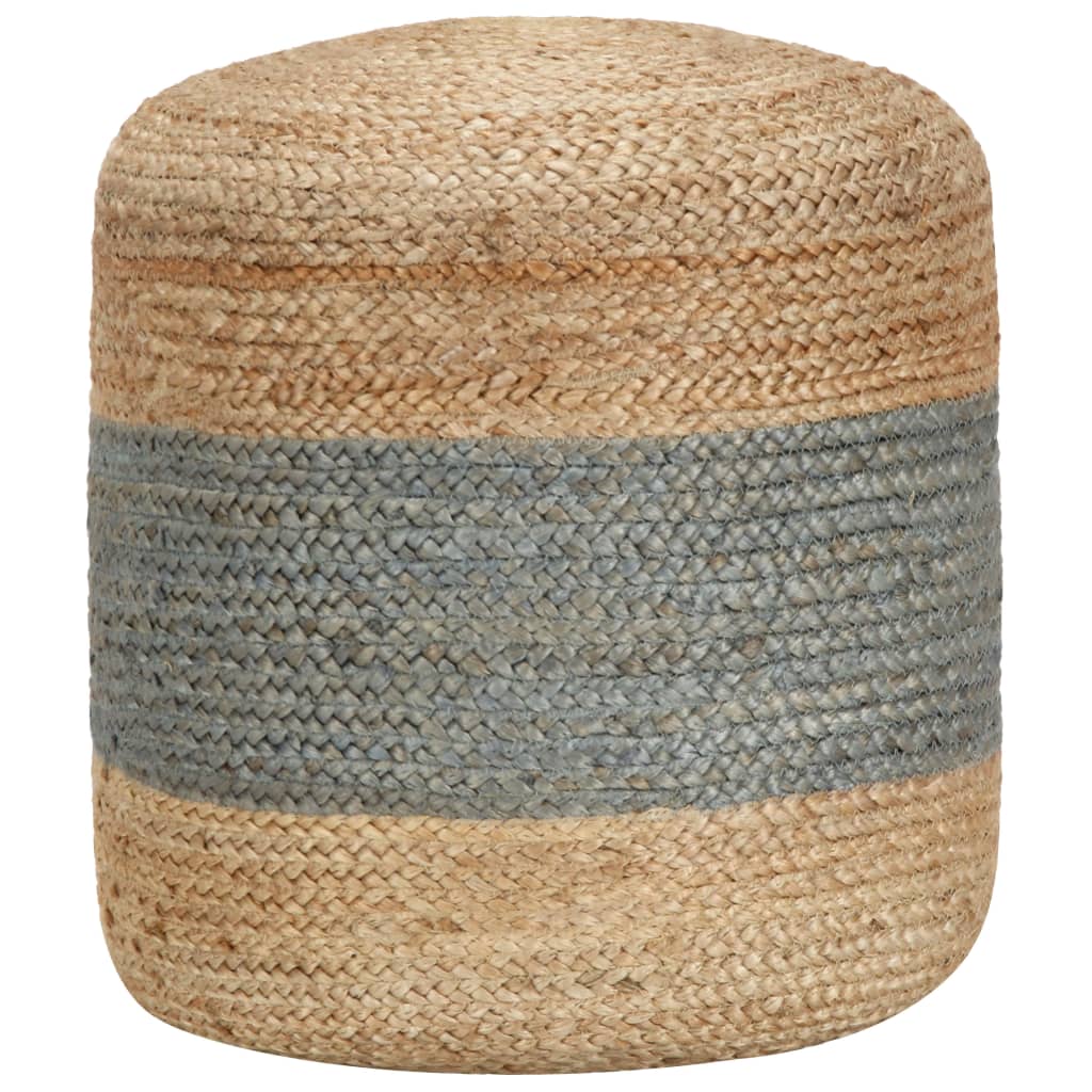 vidaXL Poef handgemaakt 40x45 cm jute olijfgroen - Aashly