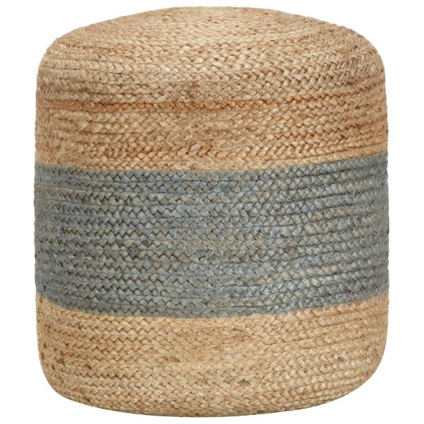 vidaXL Poef handgemaakt 40x45 cm jute olijfgroen - Aashly