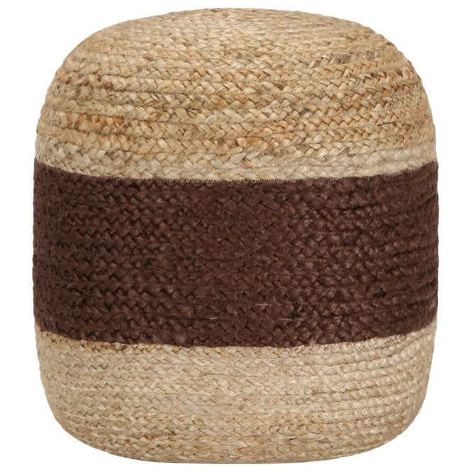 vidaXL Poef handgemaakt 40x45 cm jute olijfgroen - Aashly