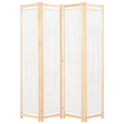 vidaXL Kamerscherm met 4 panelen 160x170x4 cm stof crème