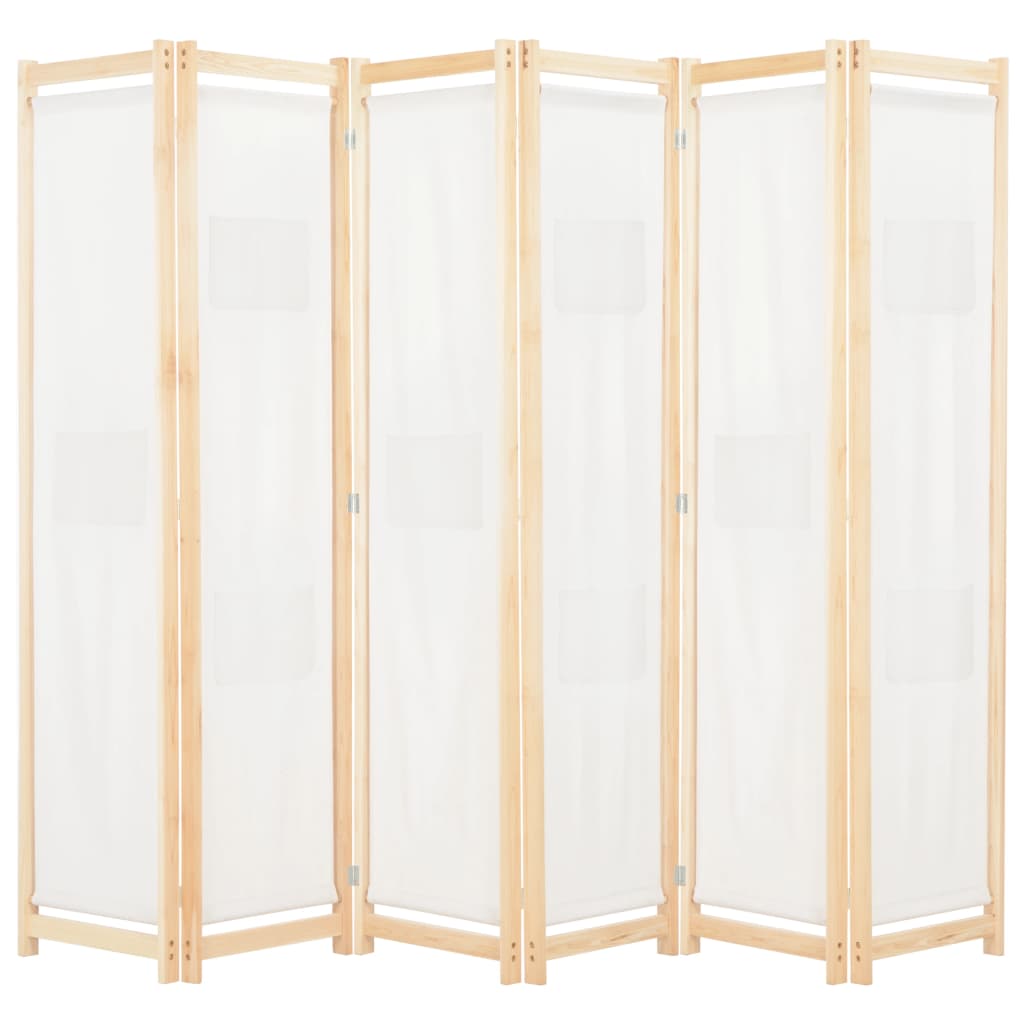 vidaXL Kamerscherm met 4 panelen 160x170x4 cm stof crème