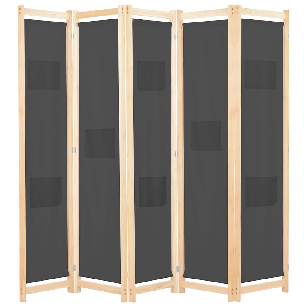 vidaXL Kamerscherm met 4 panelen 160x170x4 cm stof crème