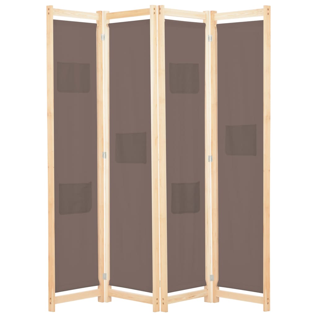 vidaXL Kamerscherm met 4 panelen 160x170x4 cm stof crème
