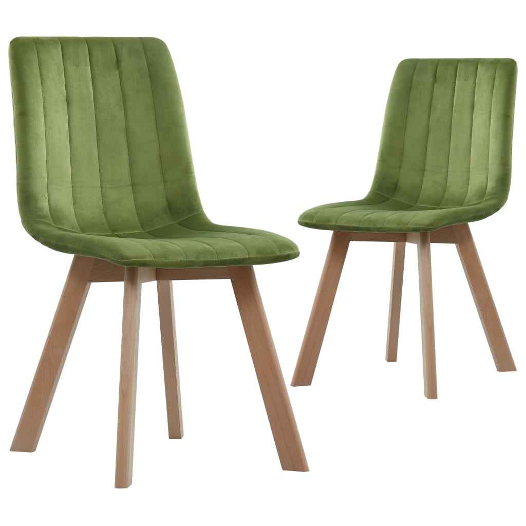 vidaXL Eetkamerstoelen 2 st fluweel blauw