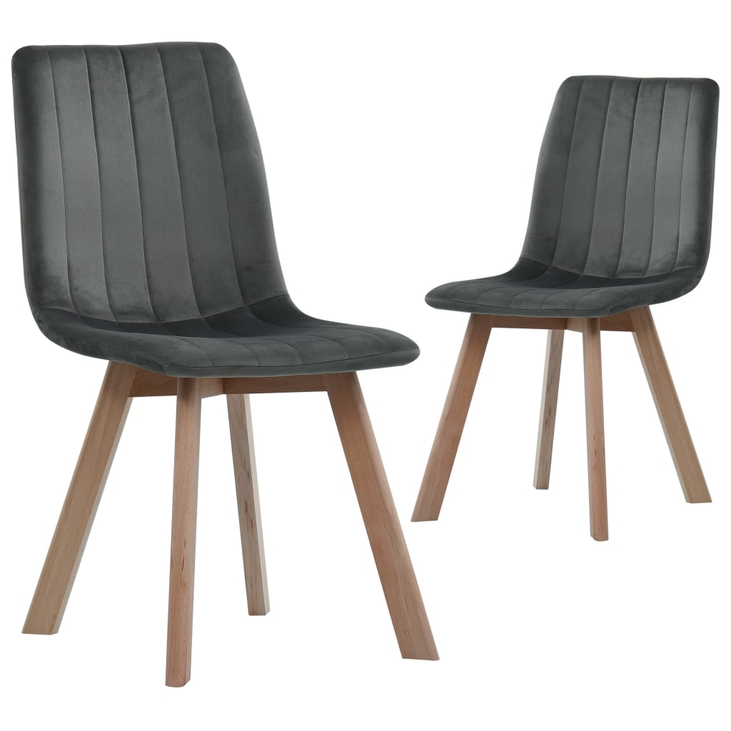 vidaXL Eetkamerstoelen 2 st fluweel blauw