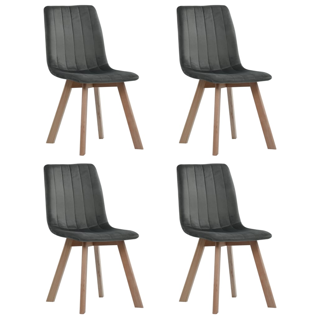 vidaXL Eetkamerstoelen 2 st fluweel blauw