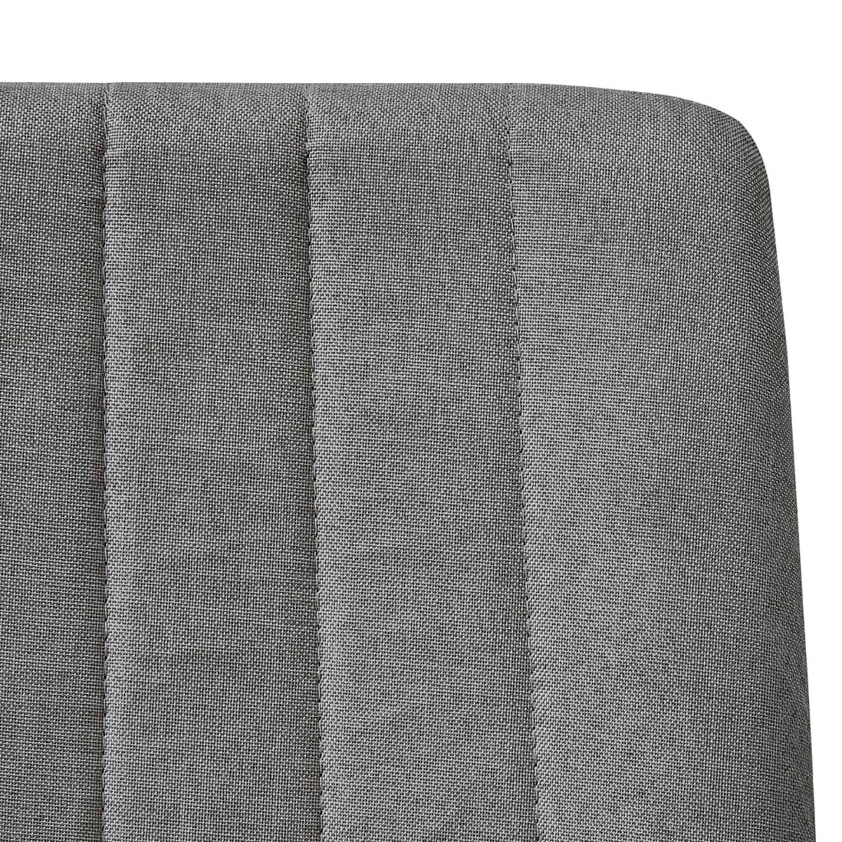 vidaXL Eetkamerstoelen 2 st stof lichtgrijs