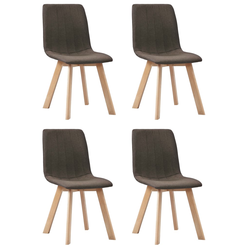 vidaXL Eetkamerstoelen 2 st stof lichtgrijs