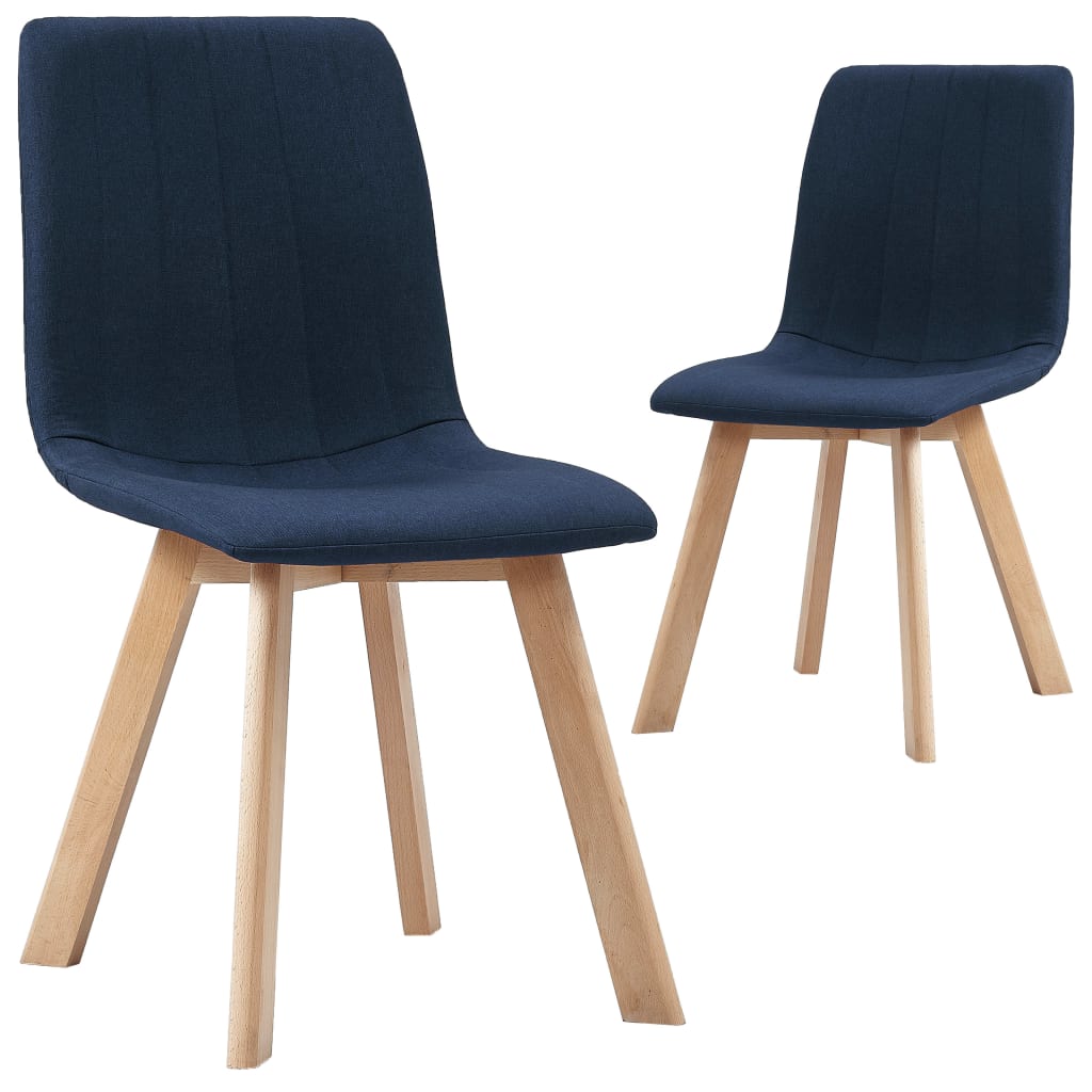 vidaXL Eetkamerstoelen 2 st stof lichtgrijs