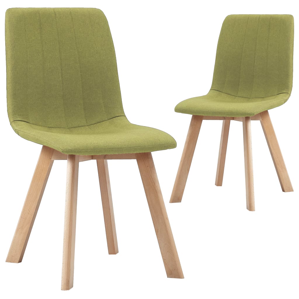 vidaXL Eetkamerstoelen 2 st stof lichtgrijs