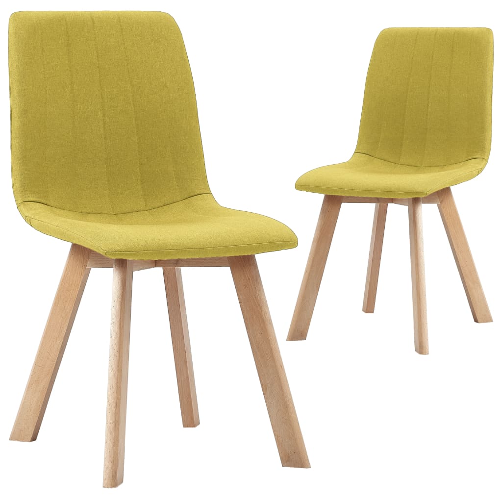 vidaXL Eetkamerstoelen 2 st stof lichtgrijs
