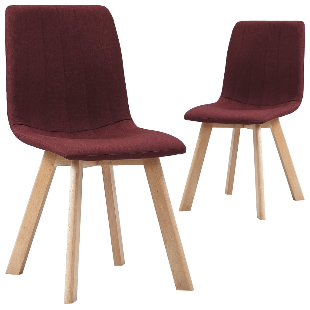 vidaXL Eetkamerstoelen 2 st stof lichtgrijs