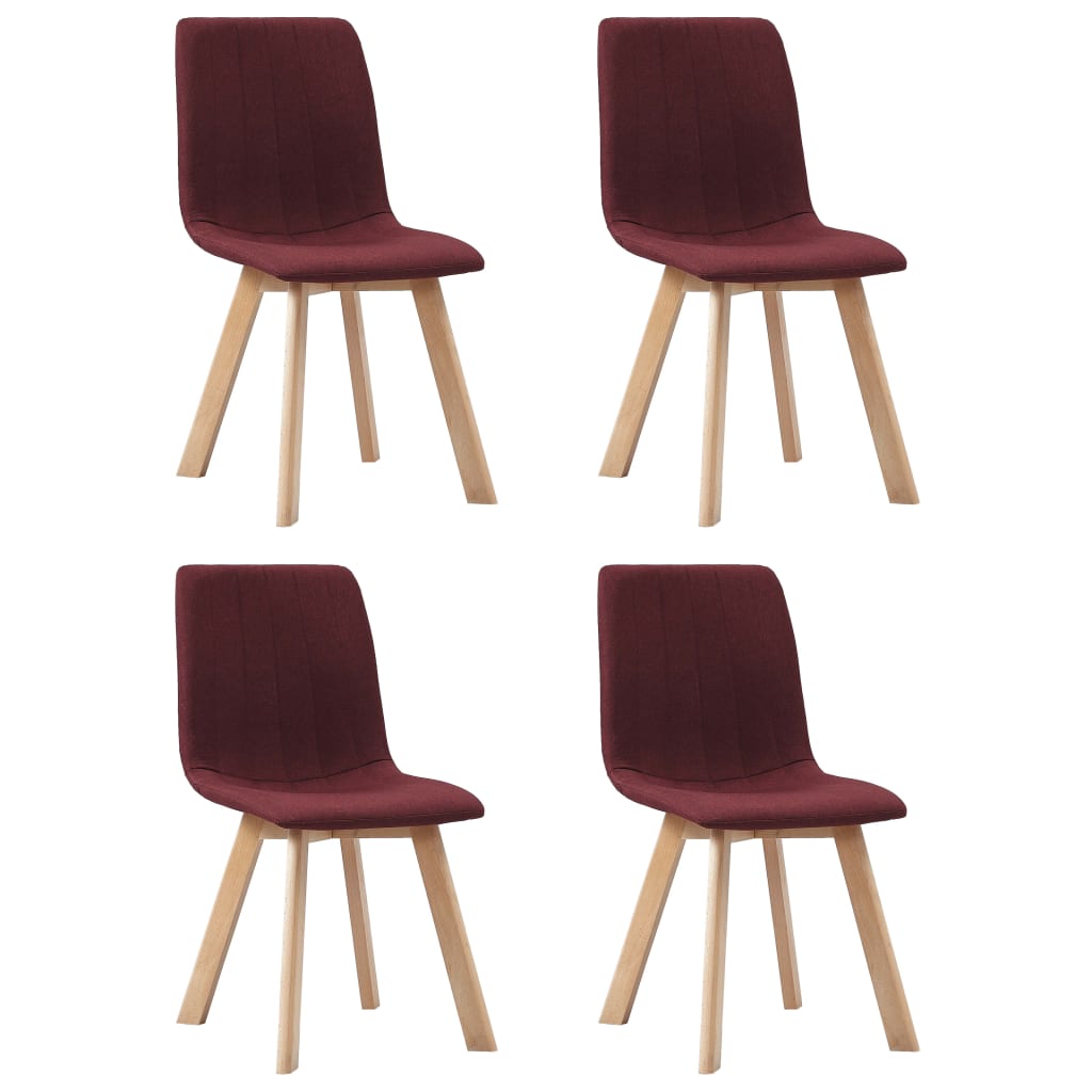 vidaXL Eetkamerstoelen 2 st stof lichtgrijs