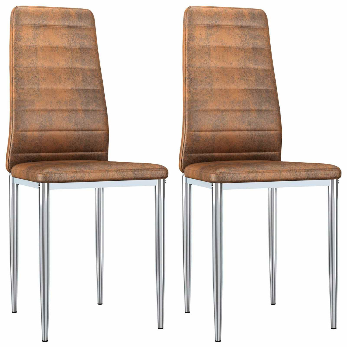 vidaXL Eettafelstoelen 2 pcs Bruin 41.5 x 48 x 99 cm