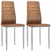 vidaXL Eettafelstoelen 2 pcs Bruin 41.5 x 48 x 99 cm