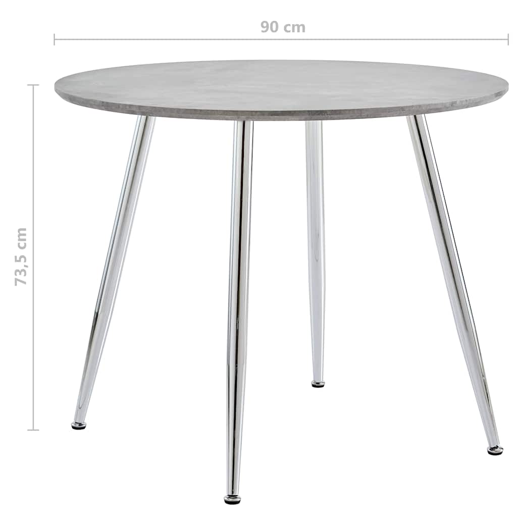 vidaXL Eettafel 90x73,5 cm MDF eikenkleurig en zwart