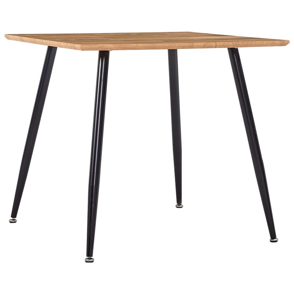 vidaXL Eettafel 80,5x80,5x73 cm MDF betonkleurig en zilverkleurig