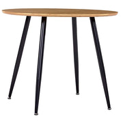 vidaXL Eettafel 90x73,5 cm MDF eikenkleurig en zwart