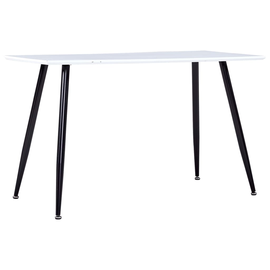 vidaXL Eettafel 120x60x74 cm MDF eikenkleurig en zwart