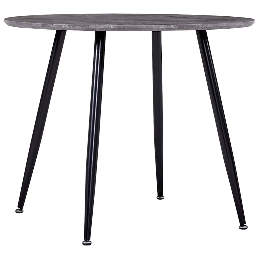 vidaXL Eettafel 90x73,5 cm MDF eikenkleurig en zwart