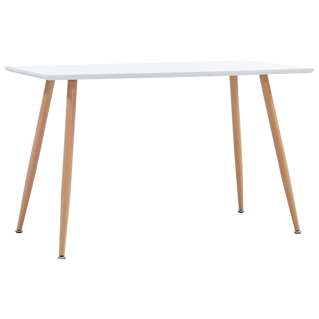 vidaXL Eettafel 120x60x74 cm MDF eikenkleurig en zwart