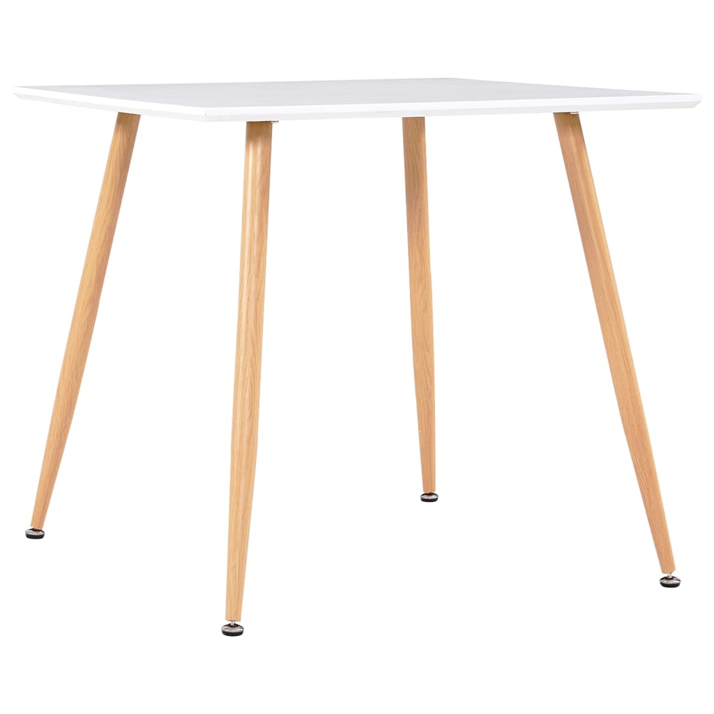 vidaXL Eettafel 80,5x80,5x73 cm MDF betonkleurig en zilverkleurig