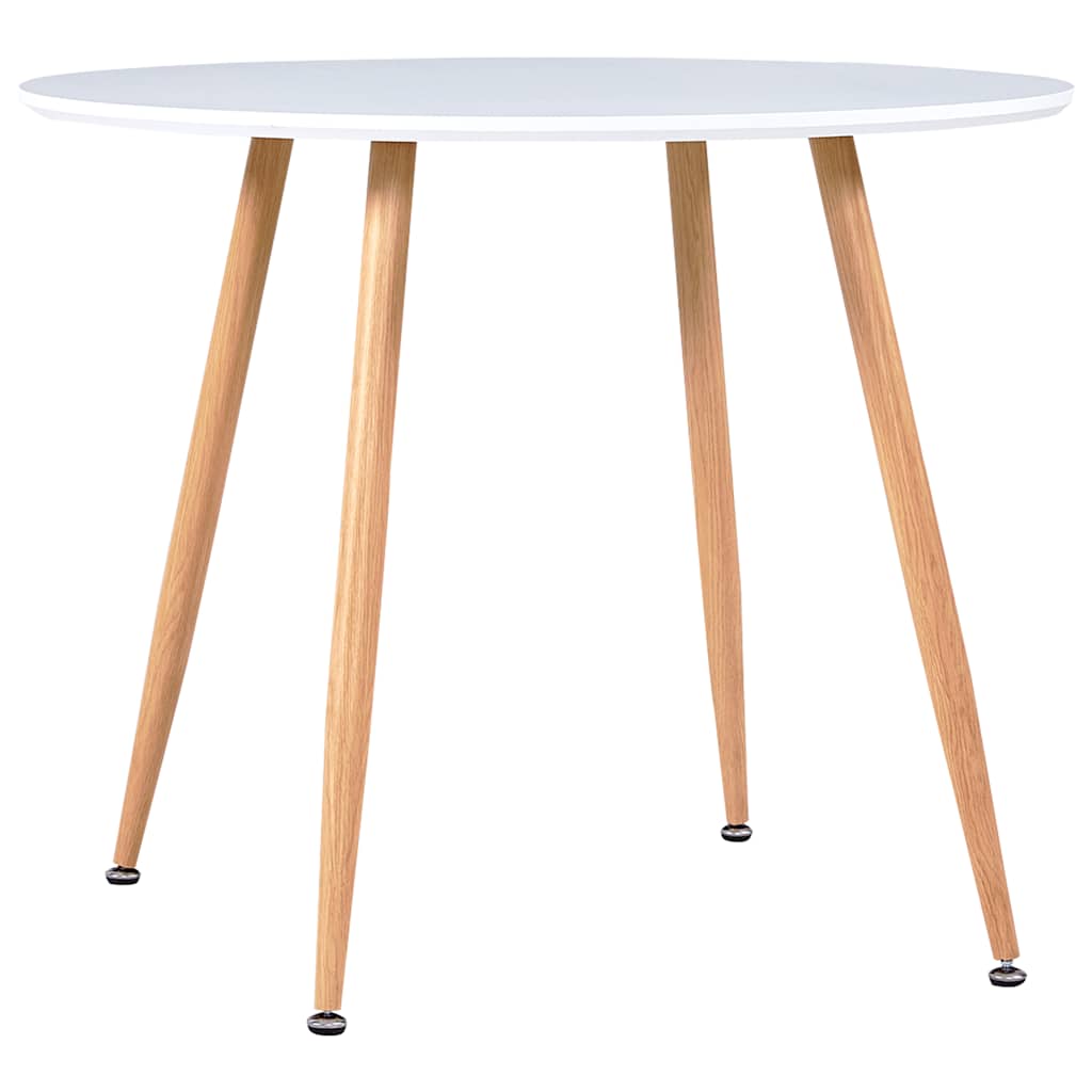 vidaXL Eettafel 90x73,5 cm MDF eikenkleurig en zwart