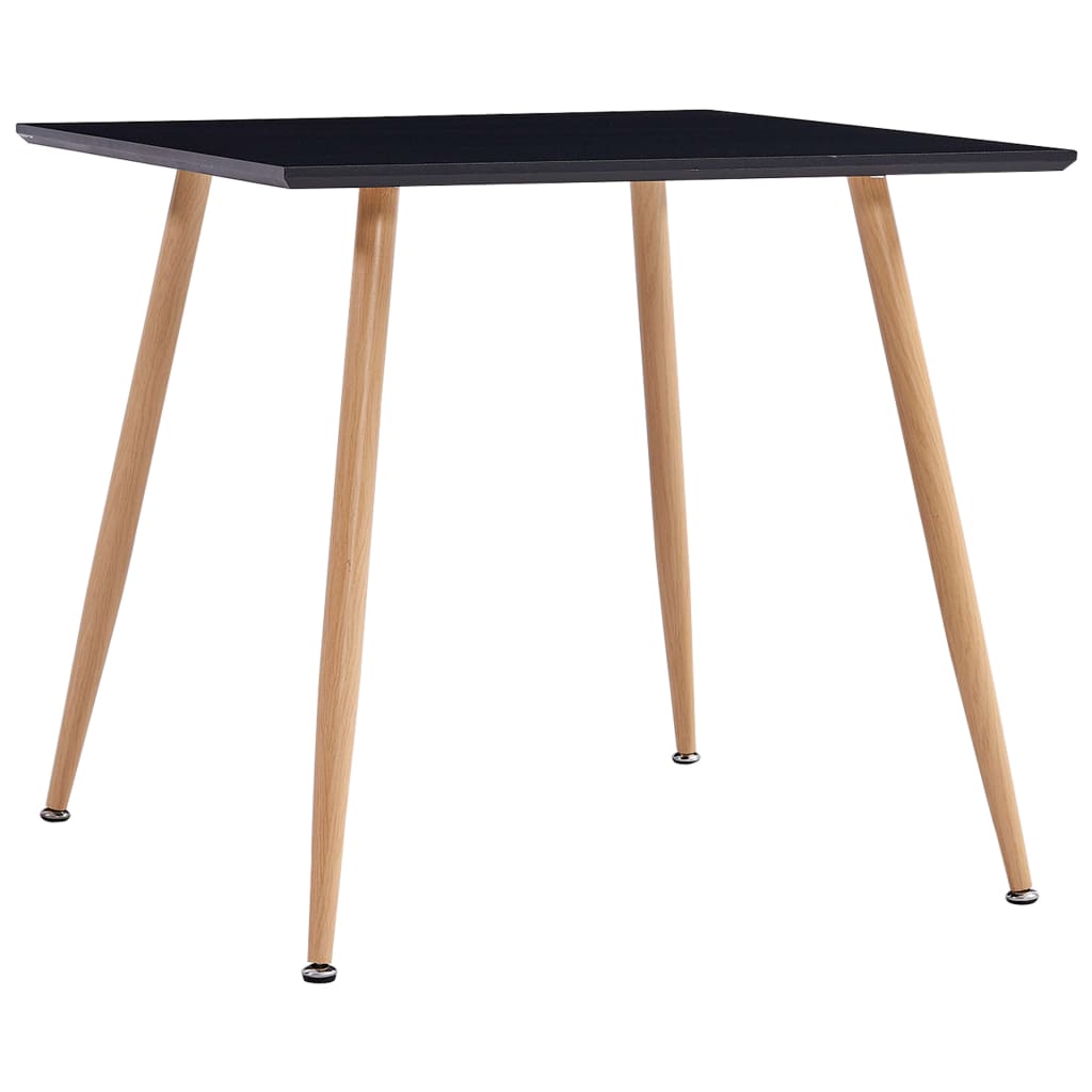 vidaXL Eettafel 80,5x80,5x73 cm MDF betonkleurig en zilverkleurig