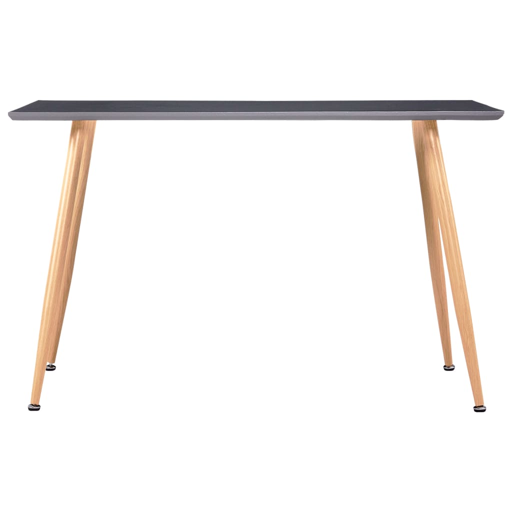 vidaXL Eettafel 120x60x74 cm MDF eikenkleurig en zwart
