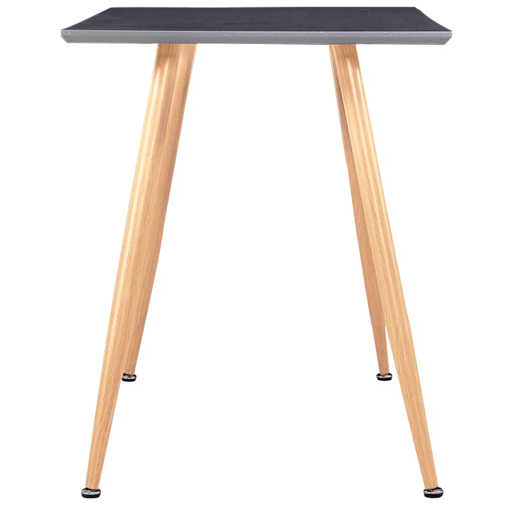 vidaXL Eettafel 120x60x74 cm MDF eikenkleurig en zwart