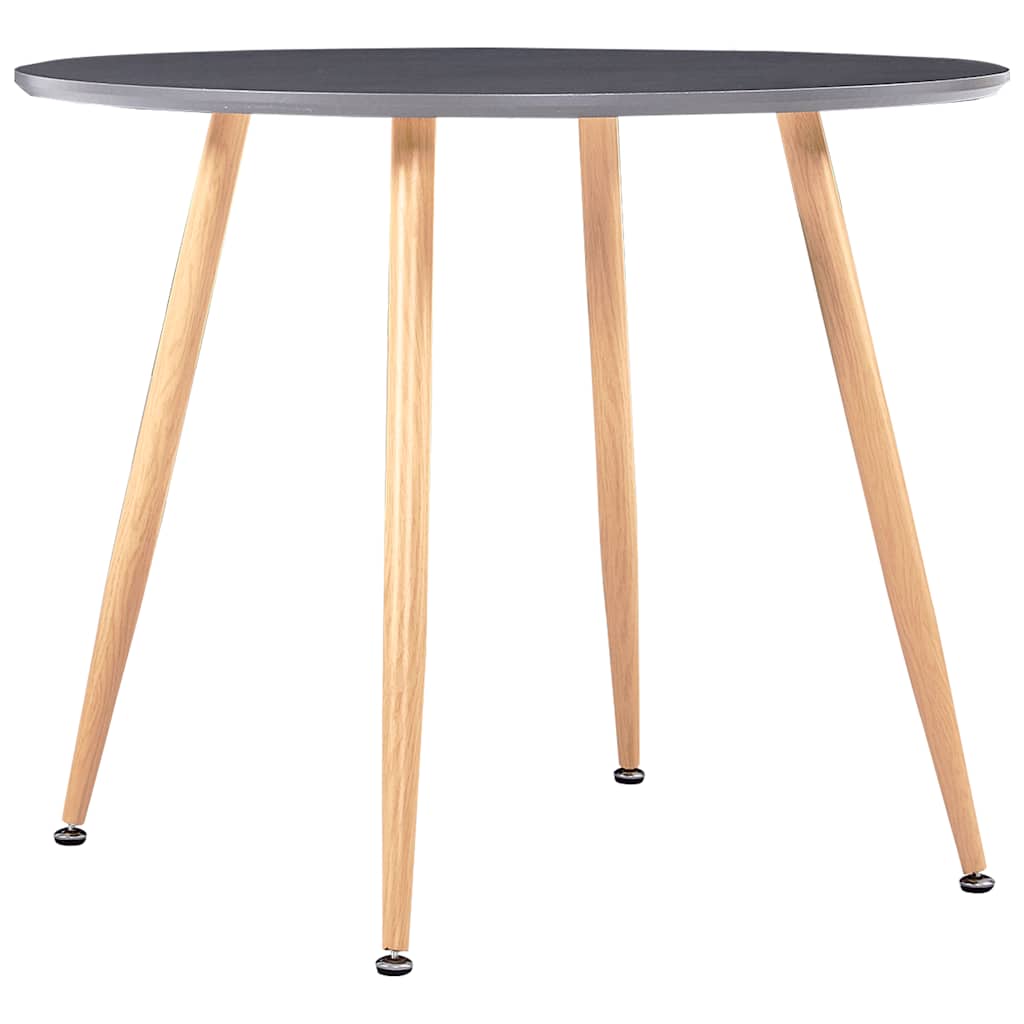 vidaXL Eettafel 90x73,5 cm MDF eikenkleurig en zwart