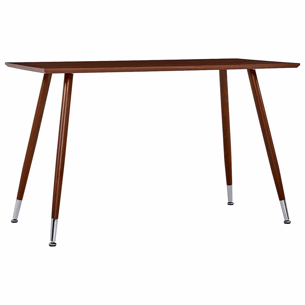 vidaXL Eettafel 120x60x74 cm MDF eikenkleurig en zwart