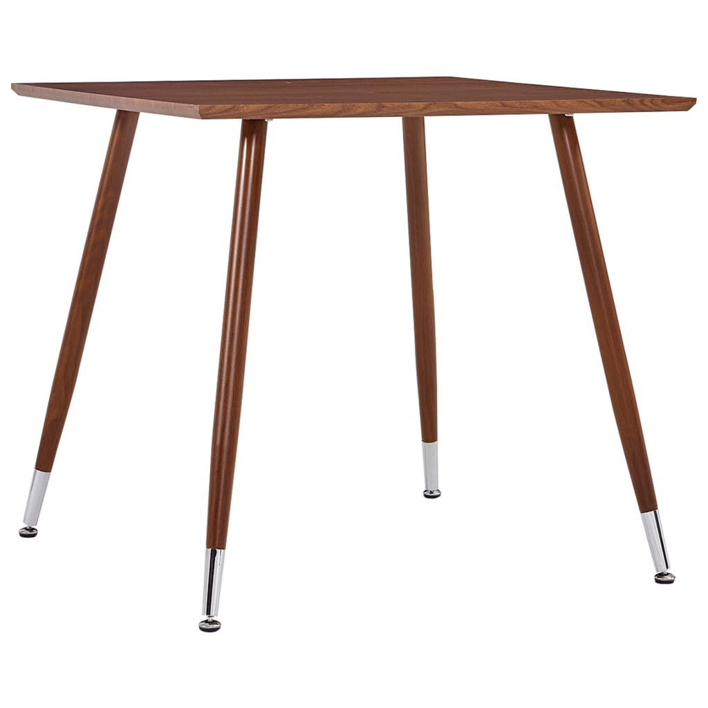 vidaXL Eettafel 80,5x80,5x73 cm MDF betonkleurig en zilverkleurig