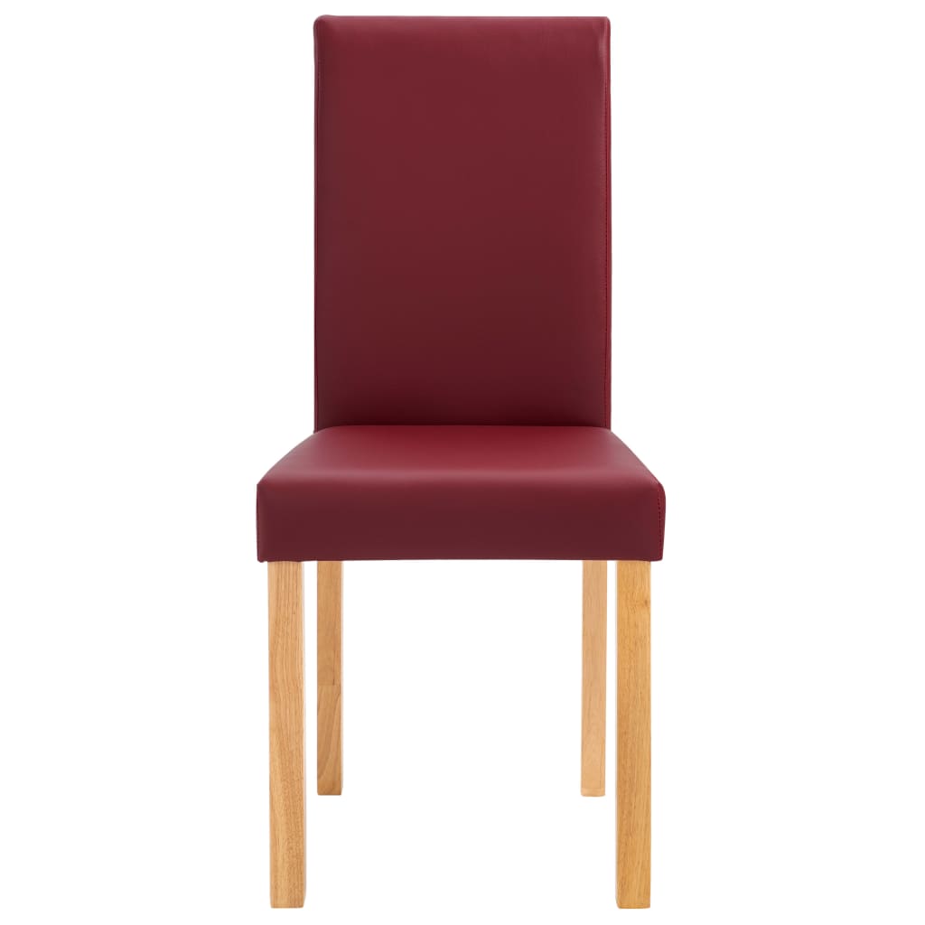 vidaXL Eetkamerstoelen 4 st kunstleer rood
