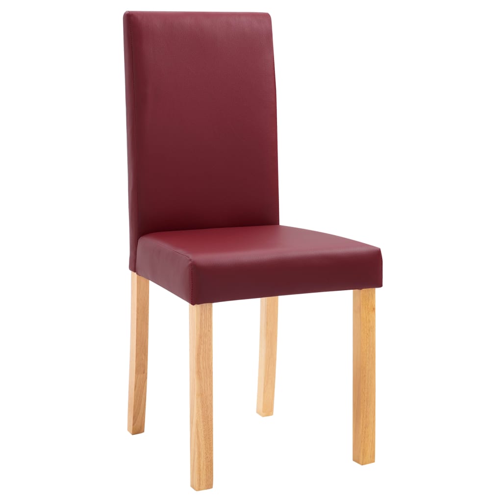vidaXL Eetkamerstoelen 4 st kunstleer rood